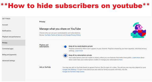Private my to subscriptions how make Check your
